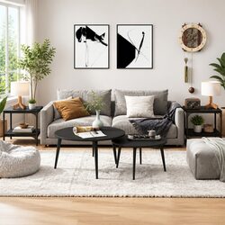Black Engineered Wood Side Tables 2 pcs 40x40x40 cm
