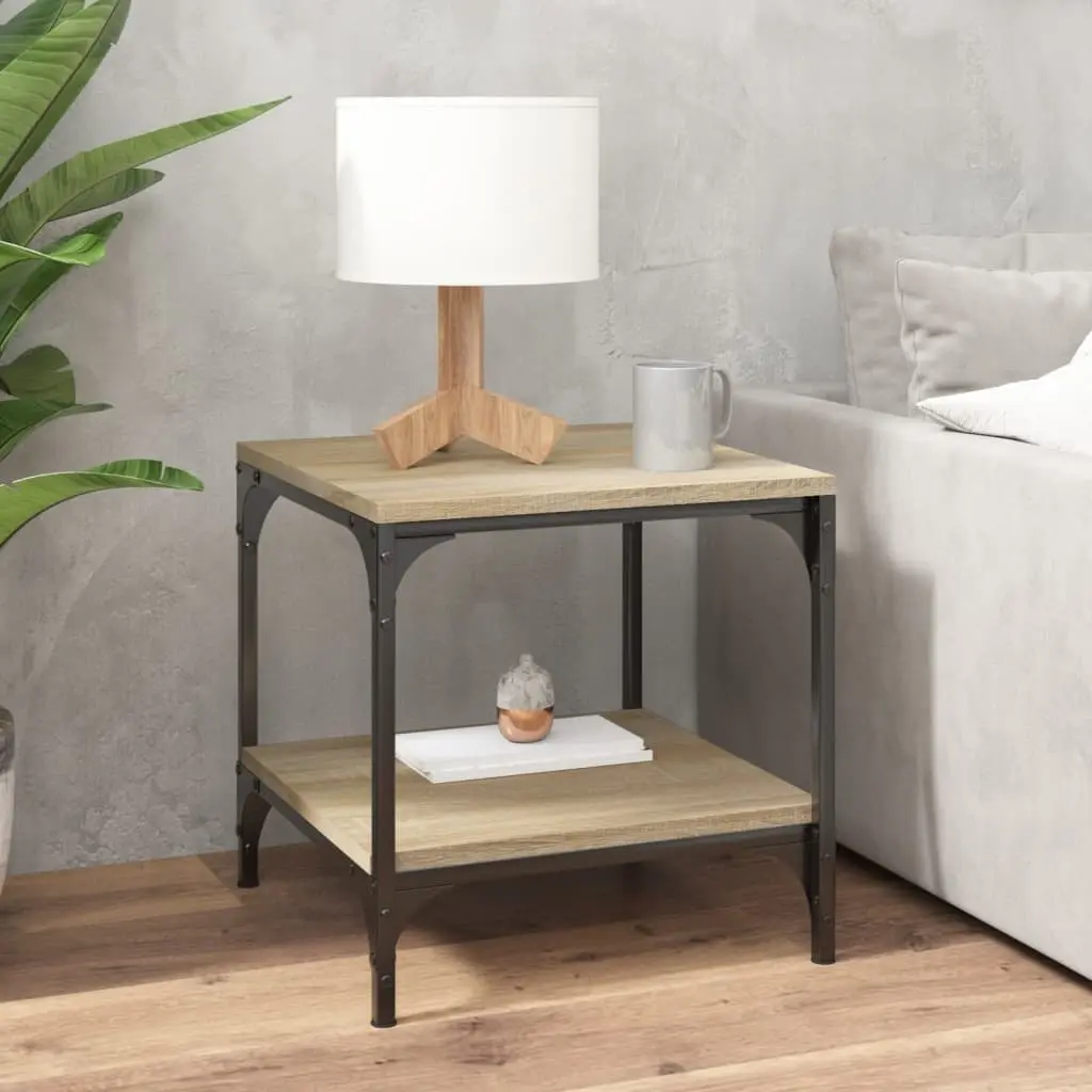 Side Tables Storage Brown Engineered Wood 40x40x40 cm 2 pcs