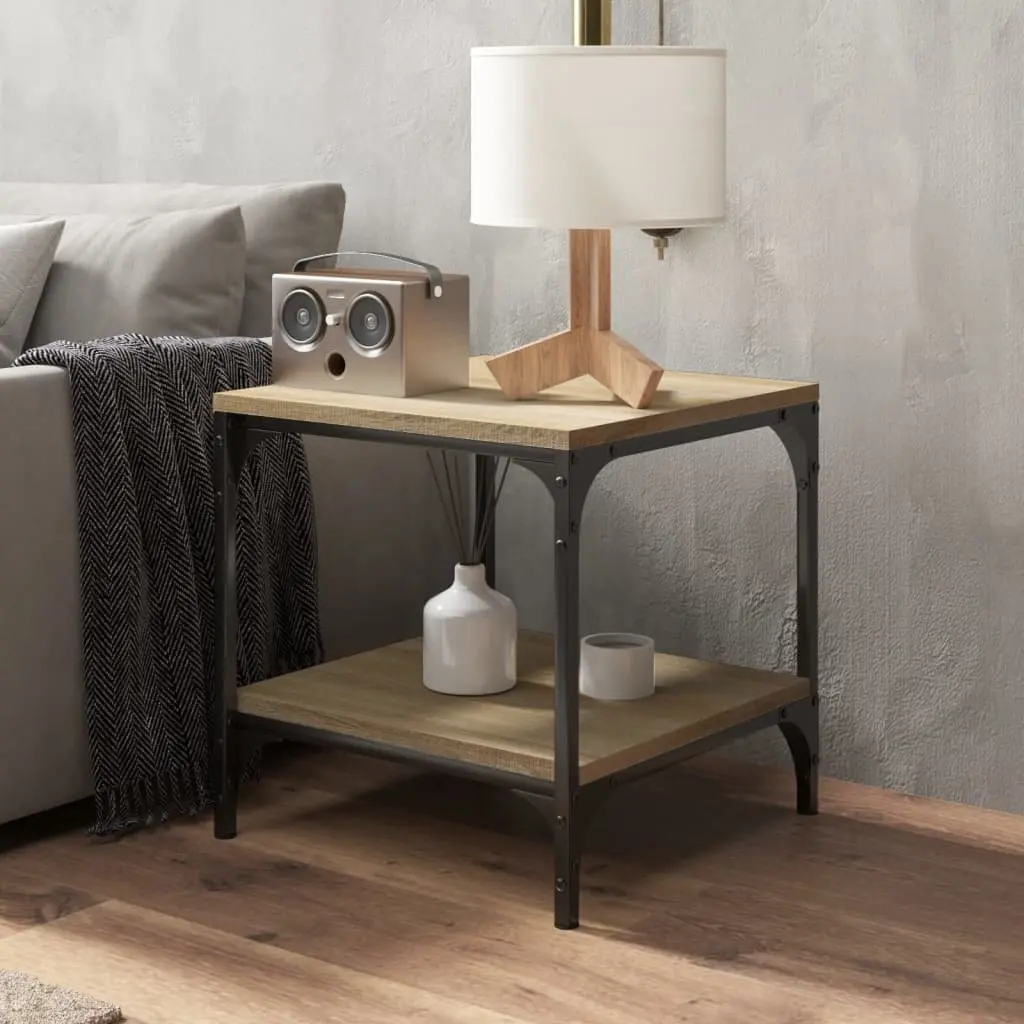 Side Tables Storage Brown Engineered Wood 40x40x40 cm 2 pcs