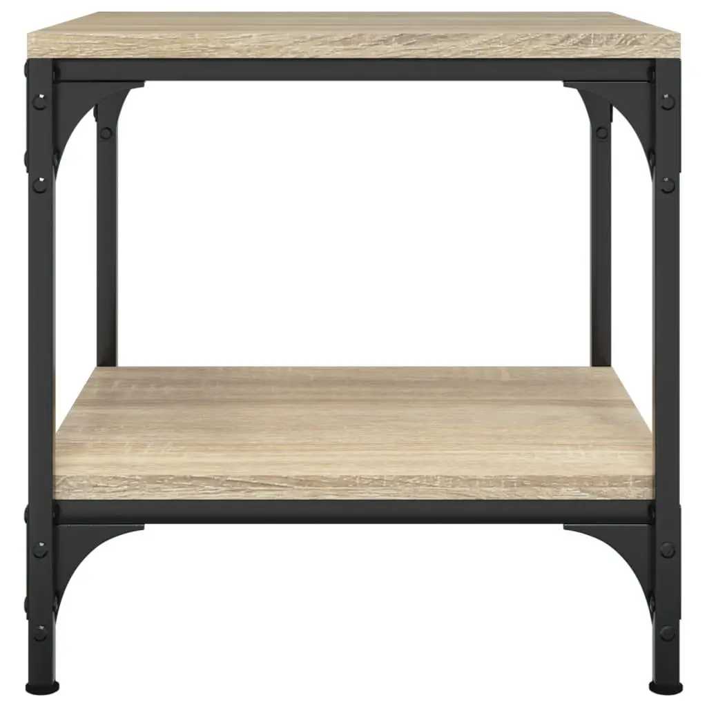 Side Tables Storage Brown Engineered Wood 40x40x40 cm 2 pcs