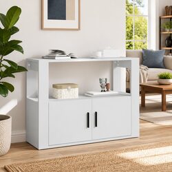 White Storage Cabinet 80x30x60 cm Sideboard with Doors