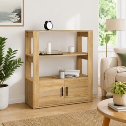 Engineered Wood Sideboard with Storage and Shelves