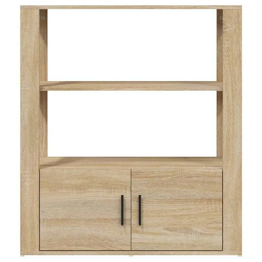 Sideboard Engineered Wood Storage Cabinet Multiple Shelves Doors Brown