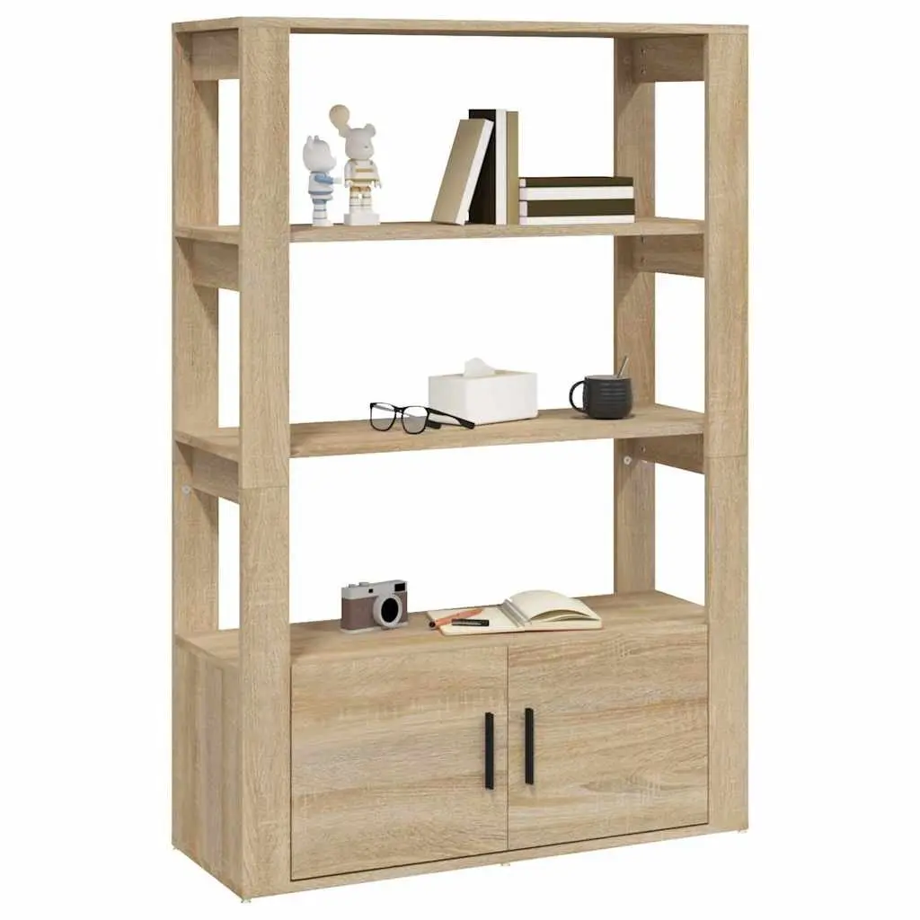 Sideboard Brown Storage Cabinet with Shelves and Doors 80W x 30D x 119.5H cm