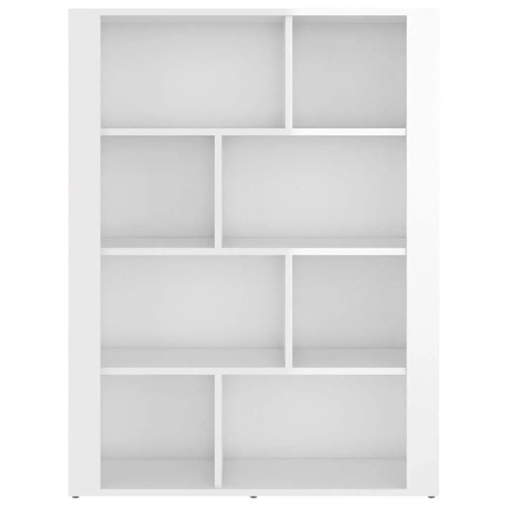 High Gloss White Engineered Wood Sideboard Cabinet Storage Buffet 80W x 30D x 106H cm