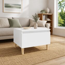 White End Table with Drawer, Engineered Wood Construction