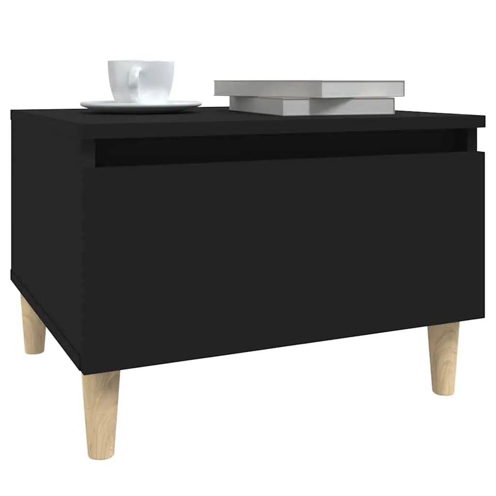End Tables 2 pcs Black 50x46x35 cm Engineered Wood Side Table Accent Furniture