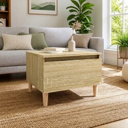 Sonoma Oak Brown Engineered Wood Side Table