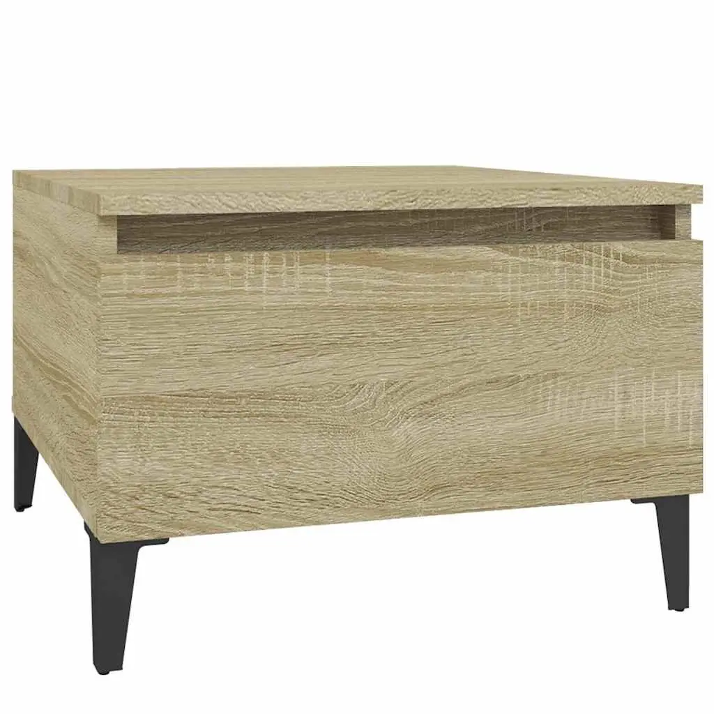 Side Table with Drawer Storage Sturdy Brown 50W x 46D x 35H cm