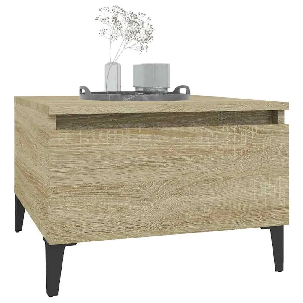 Side Table with Drawer Storage Sturdy Brown 50W x 46D x 35H cm