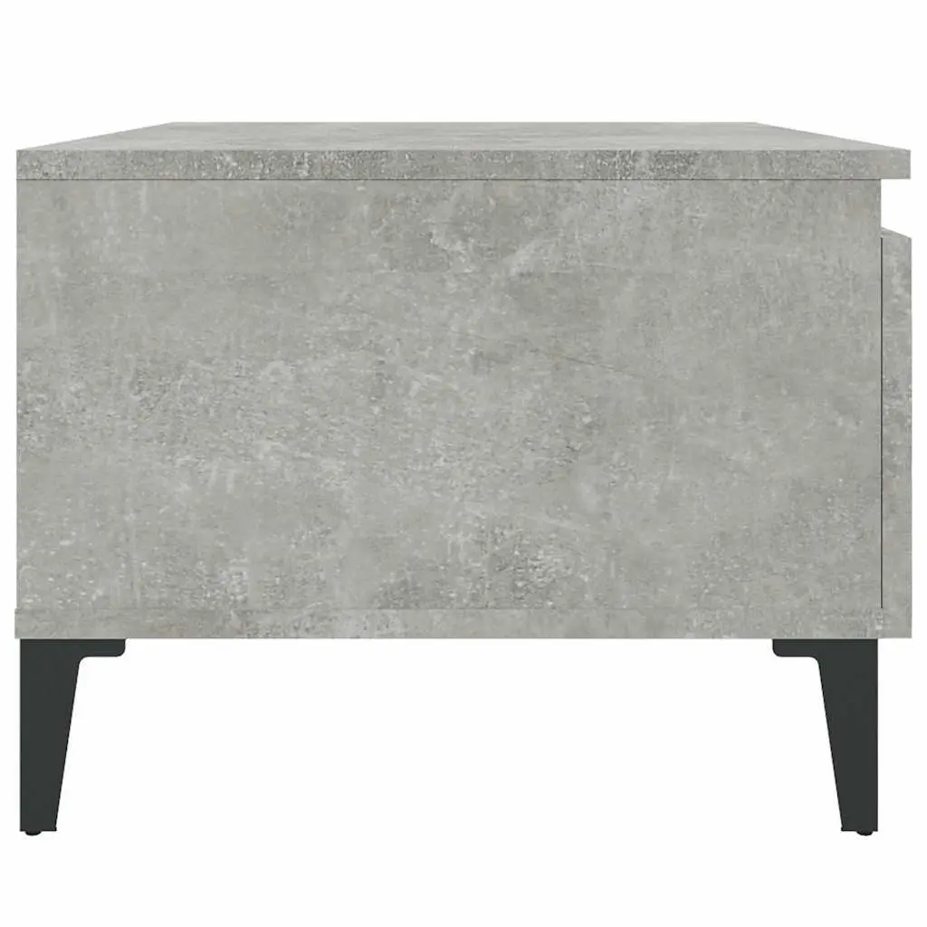 Set of 2 Accent Side Tables Grey Engineered Wood Industrial Style Drawer Storage 50x46x35cm