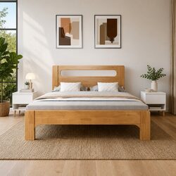 Set of 2 Engineered Wood Bedside Tables in White