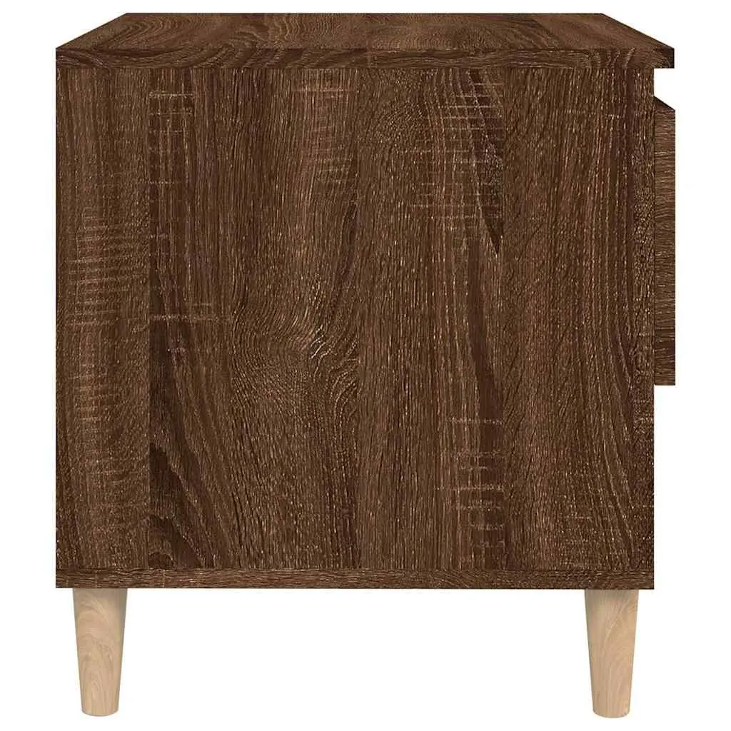 Bedside Tables Ample Storage 50x46x50 cm Brown Oak Engineered Wood 2 pcs