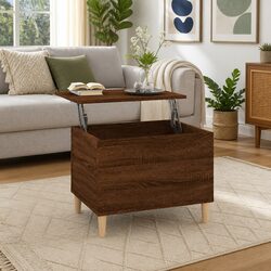 Lift Top Coffee Table in Brown Oak - 60x44.5x45cm