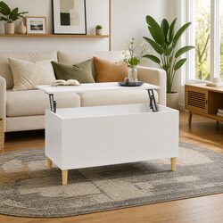 Coffee Table with Lift Top and Hidden Storage 90x44.5x45cm