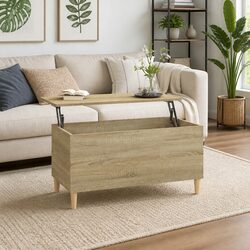 Lift-Top Coffee Table in Brown Engineered Wood