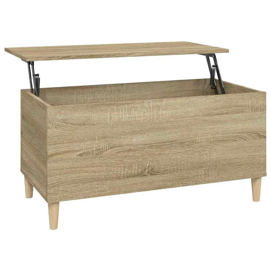Lift-Top Coffee Table with Storage Compartment Adjustable Height Brown Engineered Wood