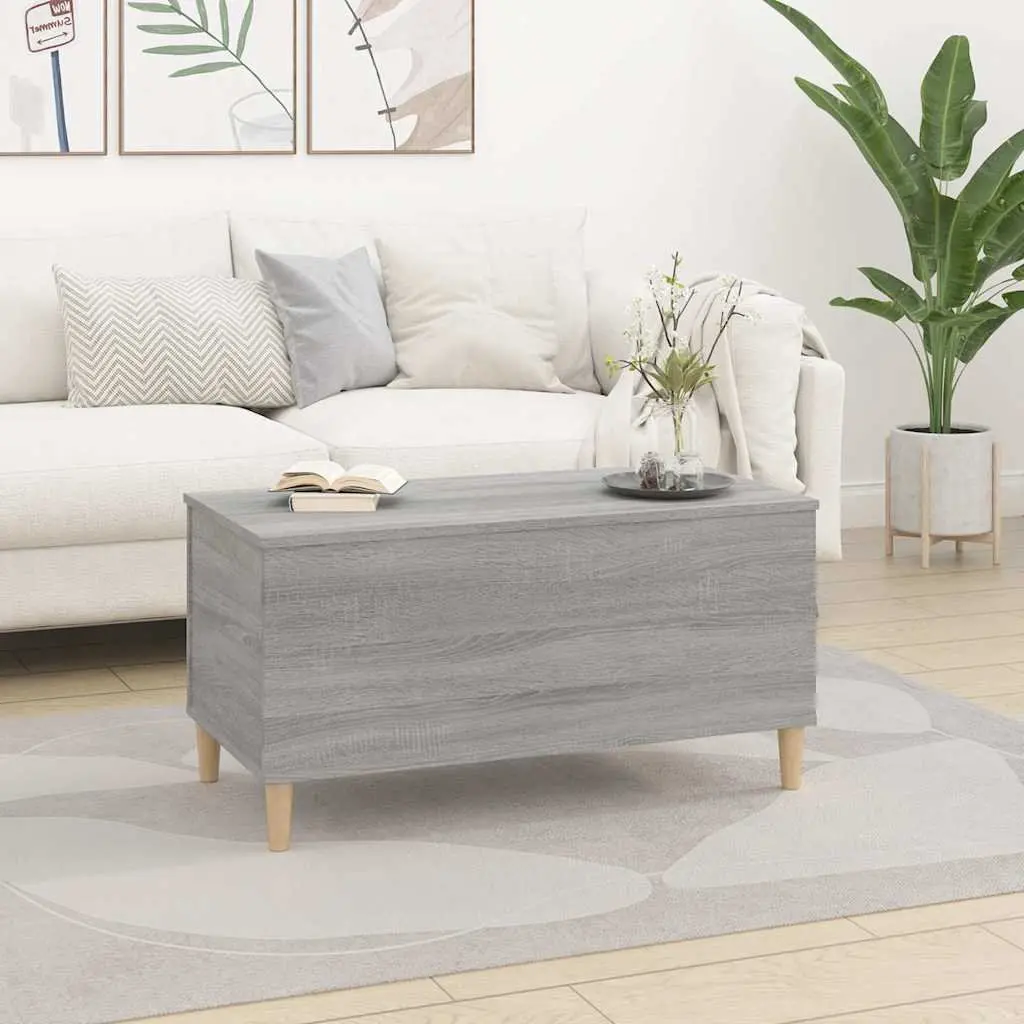 Lift-Top Coffee Table Adjustable Height Grey Engineered Wood
