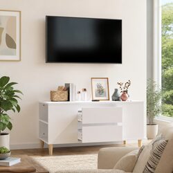 White Engineered Wood TV Cabinet 102x44.5x50cm