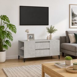 Engineered Wood TV Cabinet Grey 102x44.5x50 cm