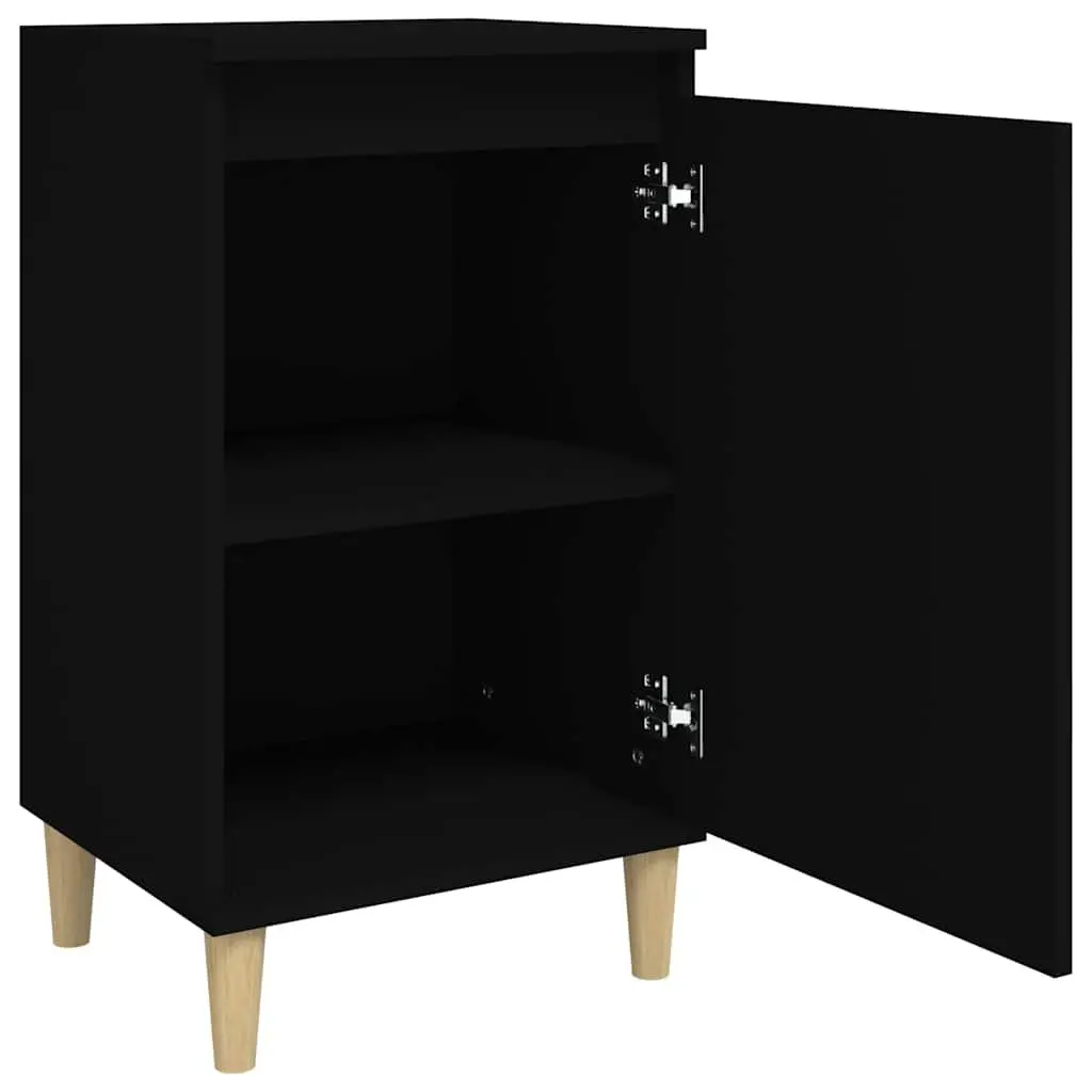 Bedside Cabinet Convenience Feature 40x35x70 cm Black 2 Piece