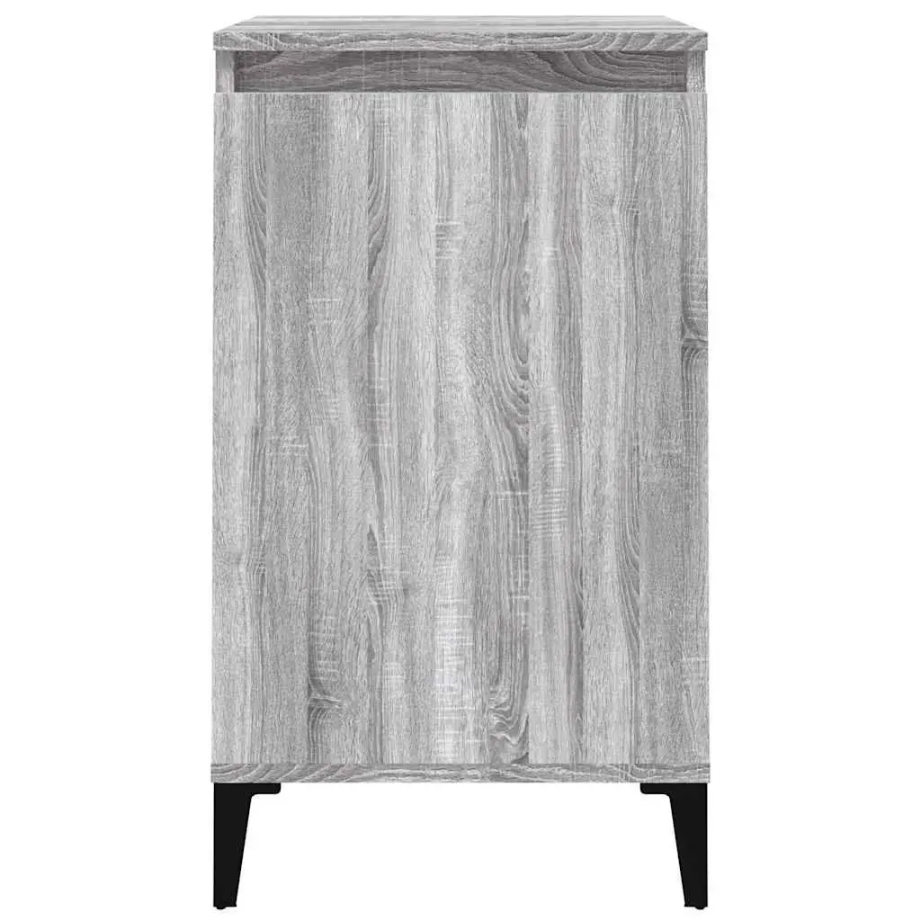 Bedside Cabinets Storage 2 pcs Comfort Grey Sonoma Engineered Wood