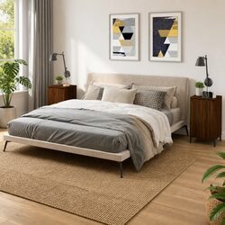 2 Piece Bedside Cabinets in Brown Oak - 40x35x70 cm