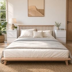 Engineered Wood Bedside Cabinets Set in High Gloss White