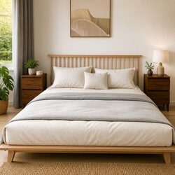 Engineered Wood Bedside Cabinet with Ample Storage Space