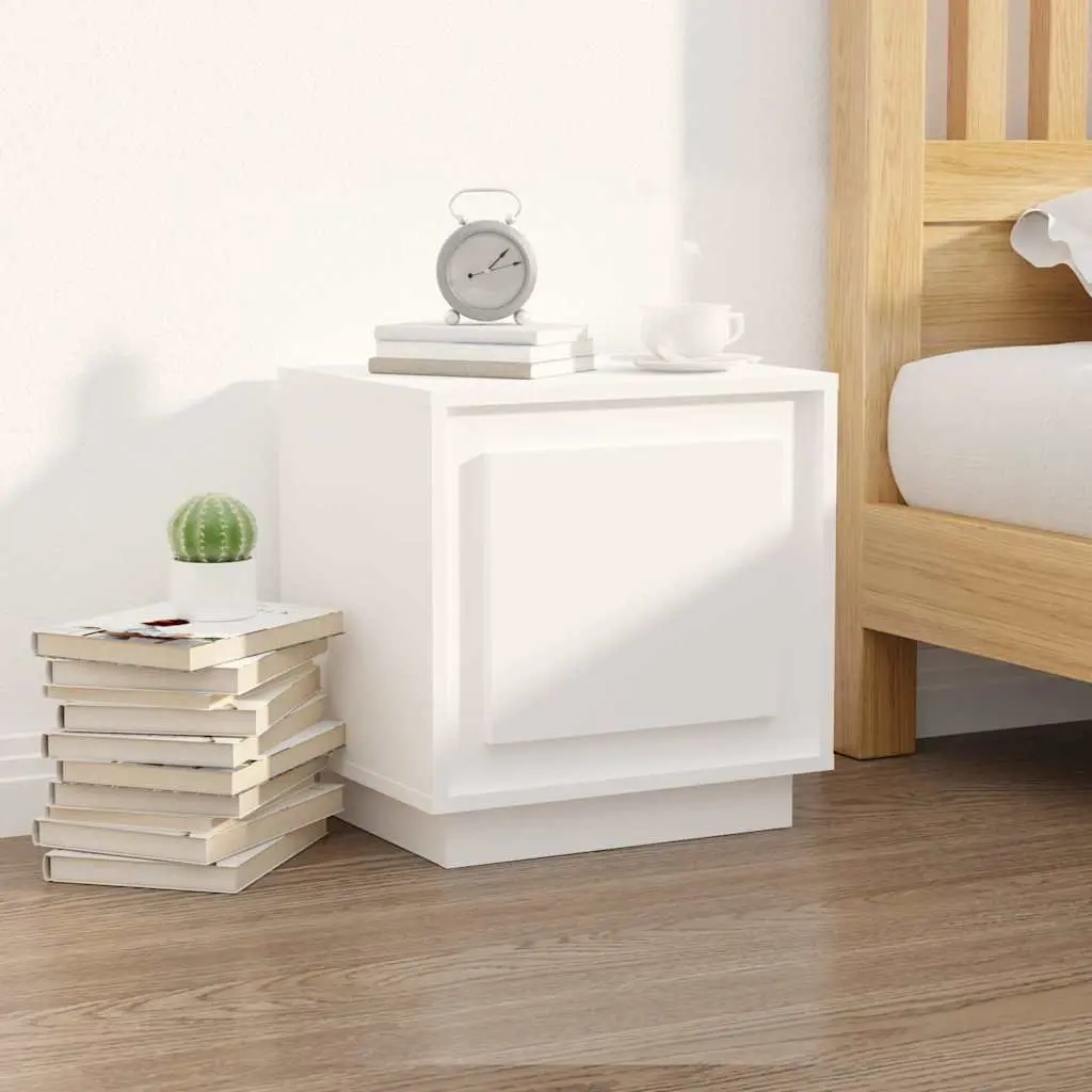 Bedside Cabinets Modern Storage Nightstand 44x35x45 cm White 2 pcs