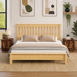 Engineered Wood Nightstands in Brown with Storage Compartment
