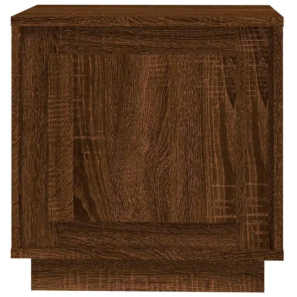 Bedside Cabinets Modern Nightstand Storage Cabinet 44x35x45 cm Brown Oak 2 Piece