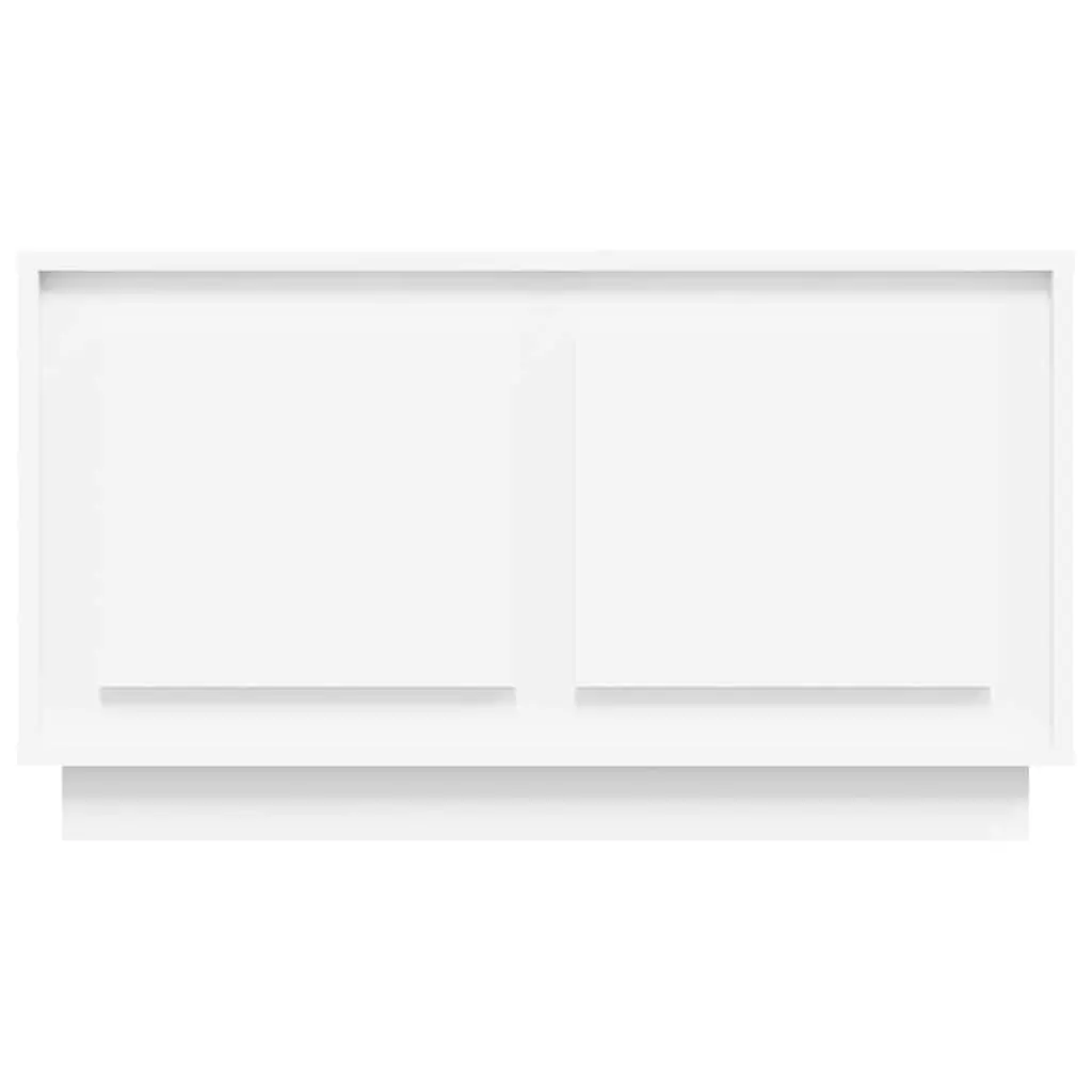 White Engineered Wood TV Stand Media Unit Storage 80x35x45cm