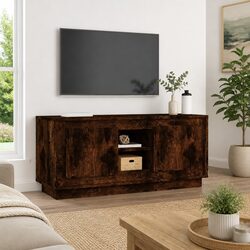 Engineered Wood Media Storage Unit TV Cabinet 102x35x45cm