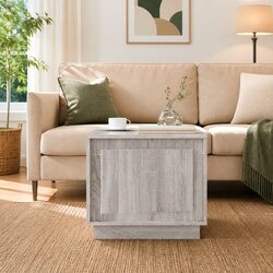 Engineered Wood Coffee Table Grey Sonoma with Storage