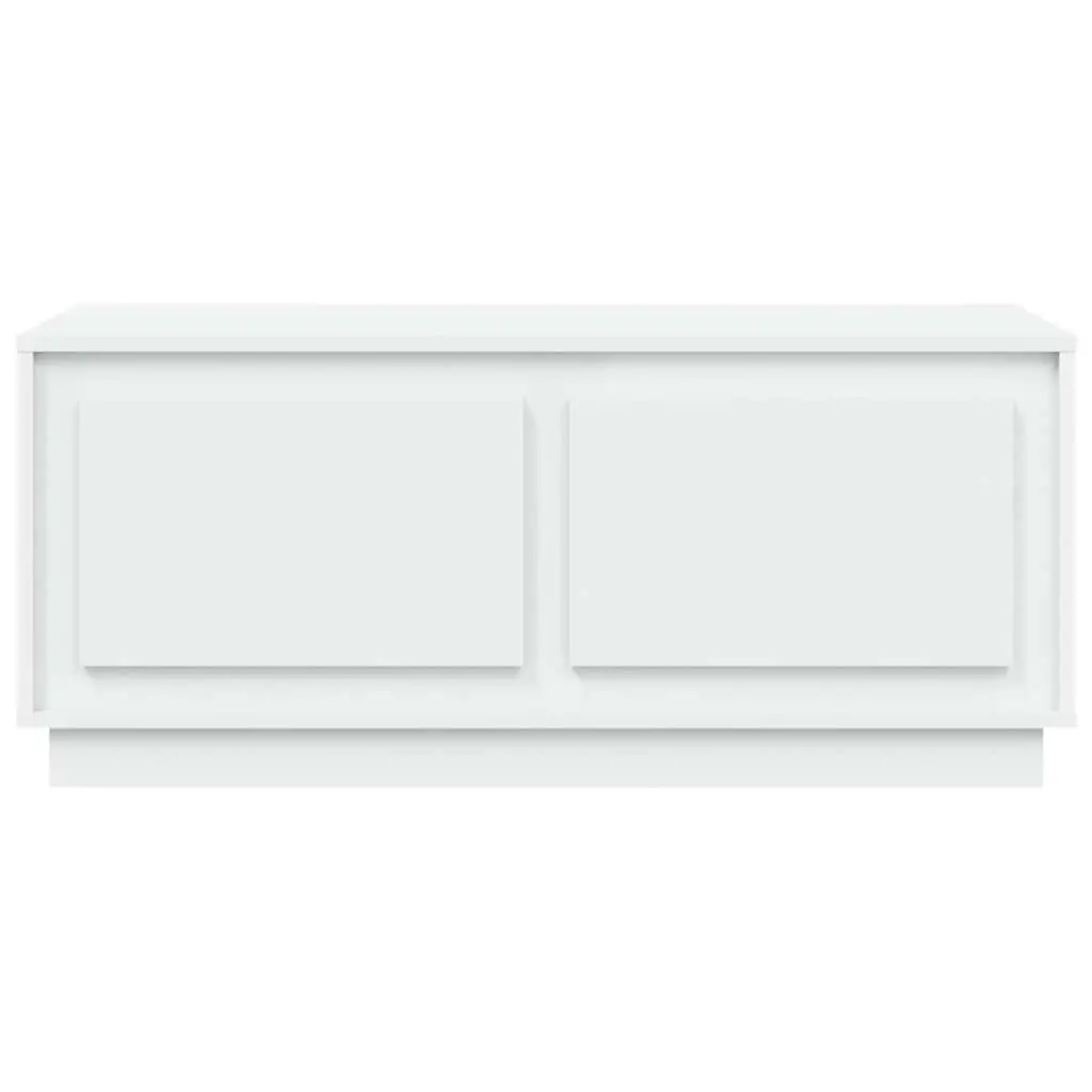 Coffee Table with Storage Compartments 102x50x44 cm White Engineered Wood
