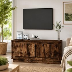Engineered Wood Coffee Table with Two Storage Compartments
