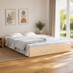 Solid Pine Wood Bed Frame 150x200cm for King Size
