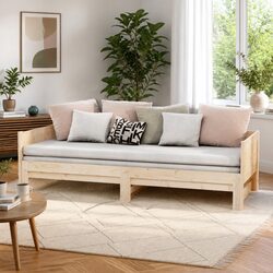Solid Pine Frame Pull-Out Day Bed 90x190cm