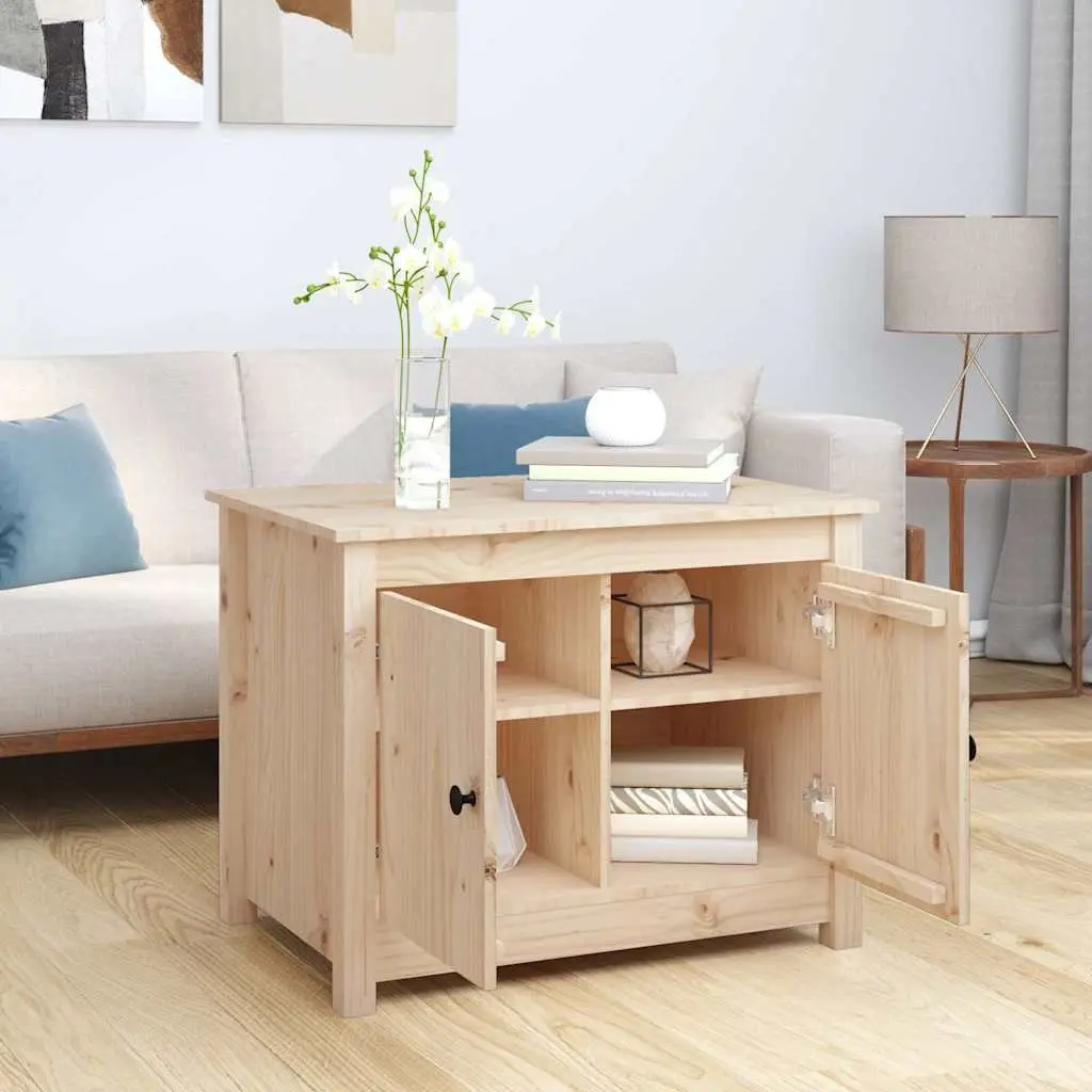 Coffee Table Storage Compartments 71x49x55cm Brown