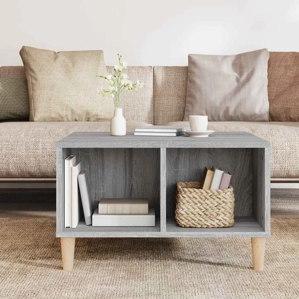 Coffee Table with Storage Compartments 60 x 50 x 36.5 cm Grey
