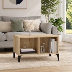 Engineered Wood Coffee Table with Open Compartments 60x50x36.5cm