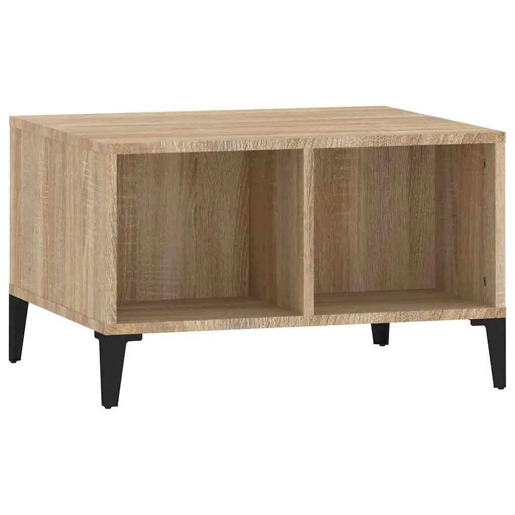 Coffee Table with Open Storage Compartments Brown 60x50x36.5cm