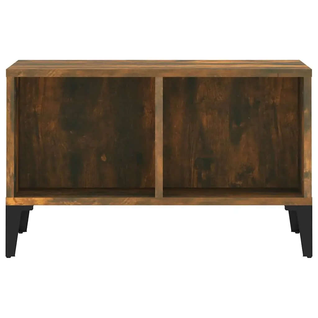 Coffee Table with Storage Compartments Industrial Style Brown 60 x 50 x 36.5 cm