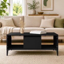 Coffee Table with Storage Drawer and Open Compartments