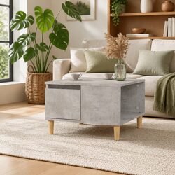 Storage Coffee Table Grey 55x55x36.5cm Engineered Wood