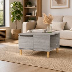 Compact Grey Sonoma Coffee Table with Storage Features