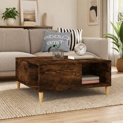 Coffee Table with Storage, Engineered Wood, 80x80x36.5cm