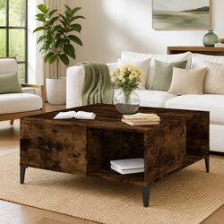Engineered Wood Coffee Table in Brown Smoked Oak Finish