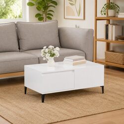 Engineered Wood Coffee Table in High Gloss White